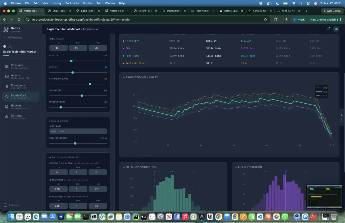 Monte Carlo simulation results