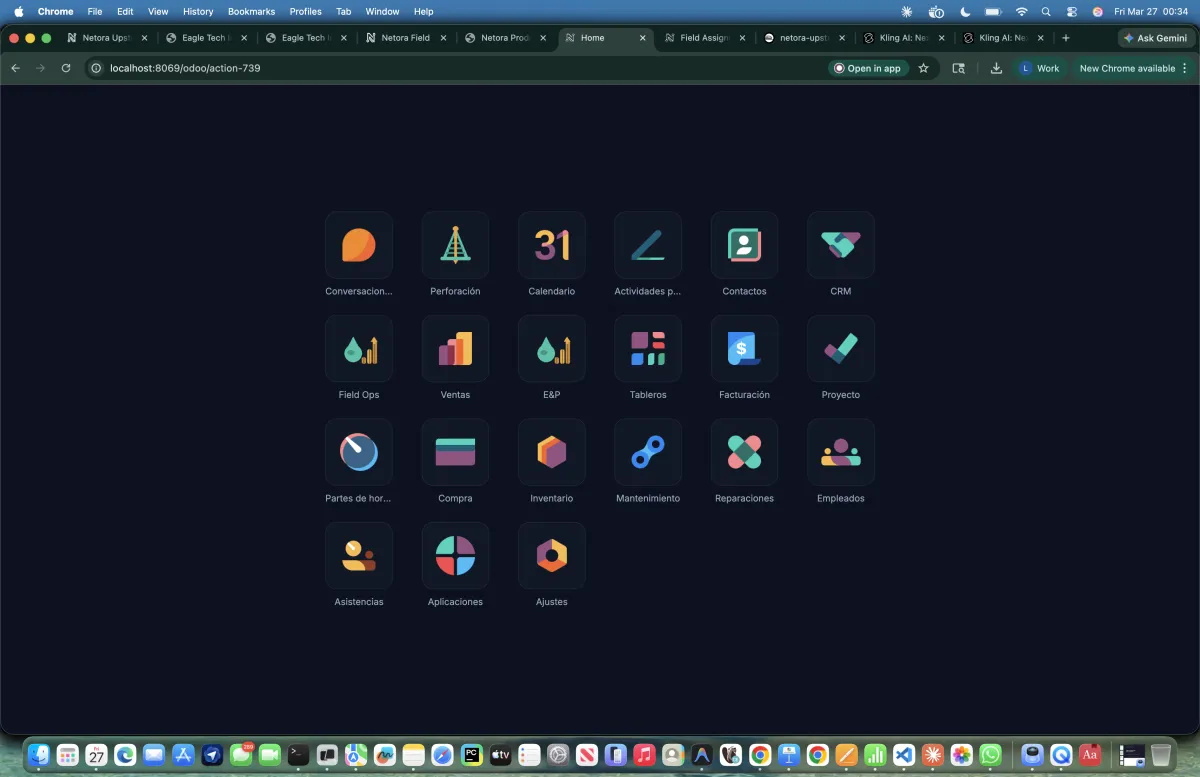 ERP dashboard overview